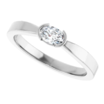 Shop the elegant Oval Cut Lab Diamond Ring set in 14K white gold. Featuring a 1/4 CT lab-grown diamond, this sustainable and luxurious ring is perfect for engagements, anniversaries, or special gifts. With a sleek bezel setting and rhodium-plated finish, it offers both beauty and durability. Order now for fast international shipping.