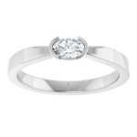 Shop the elegant Oval Cut Lab Diamond Ring set in 14K white gold. Featuring a 1/4 CT lab-grown diamond, this sustainable and luxurious ring is perfect for engagements, anniversaries, or special gifts. With a sleek bezel setting and rhodium-plated finish, it offers both beauty and durability. Order now for fast international shipping.