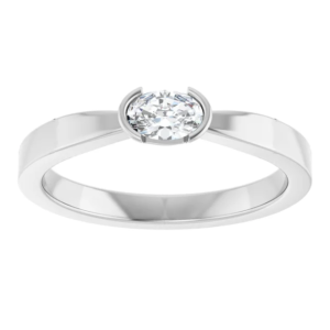 Shop the elegant Oval Cut Lab Diamond Ring set in 14K white gold. Featuring a 1/4 CT lab-grown diamond, this sustainable and luxurious ring is perfect for engagements, anniversaries, or special gifts. With a sleek bezel setting and rhodium-plated finish, it offers both beauty and durability. Order now for fast international shipping.