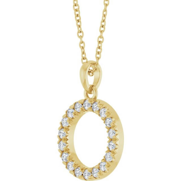 This customizable 14K lab-grown diamond circle pendant necklace is crafted from premium gold or platinum. Eco-friendly, elegant, and perfect for engagements, anniversaries, or any special occasion.