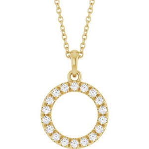 This customizable 14K lab-grown diamond circle pendant necklace is crafted from premium gold or platinum. Eco-friendly, elegant, and perfect for engagements, anniversaries, or any special occasion.