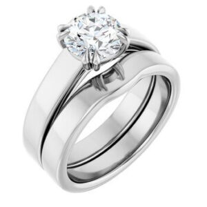 lab grown diamond bridal set ring