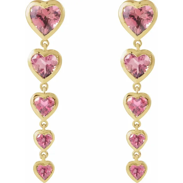 Perfect Gift for Any Occasion These Heart Drop Earrings with Natural Pink Tourmaline make a thoughtful gift for anniversaries, birthdays, or romantic celebrations. Their delicate yet eye-catching design makes them ideal for women who appreciate fine craftsmanship and meaningful jewelry.